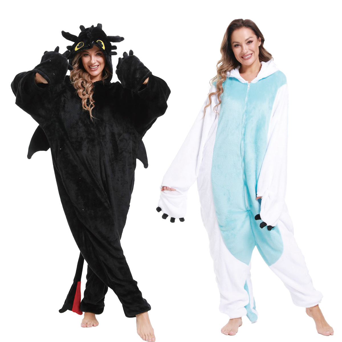 Kigurumi Onesie pijamas de dibujos animados para adultos mujeres hombres pijamas de animales cómo entrenar tu pijama sin dientes disfraz de Cosplay de dragón