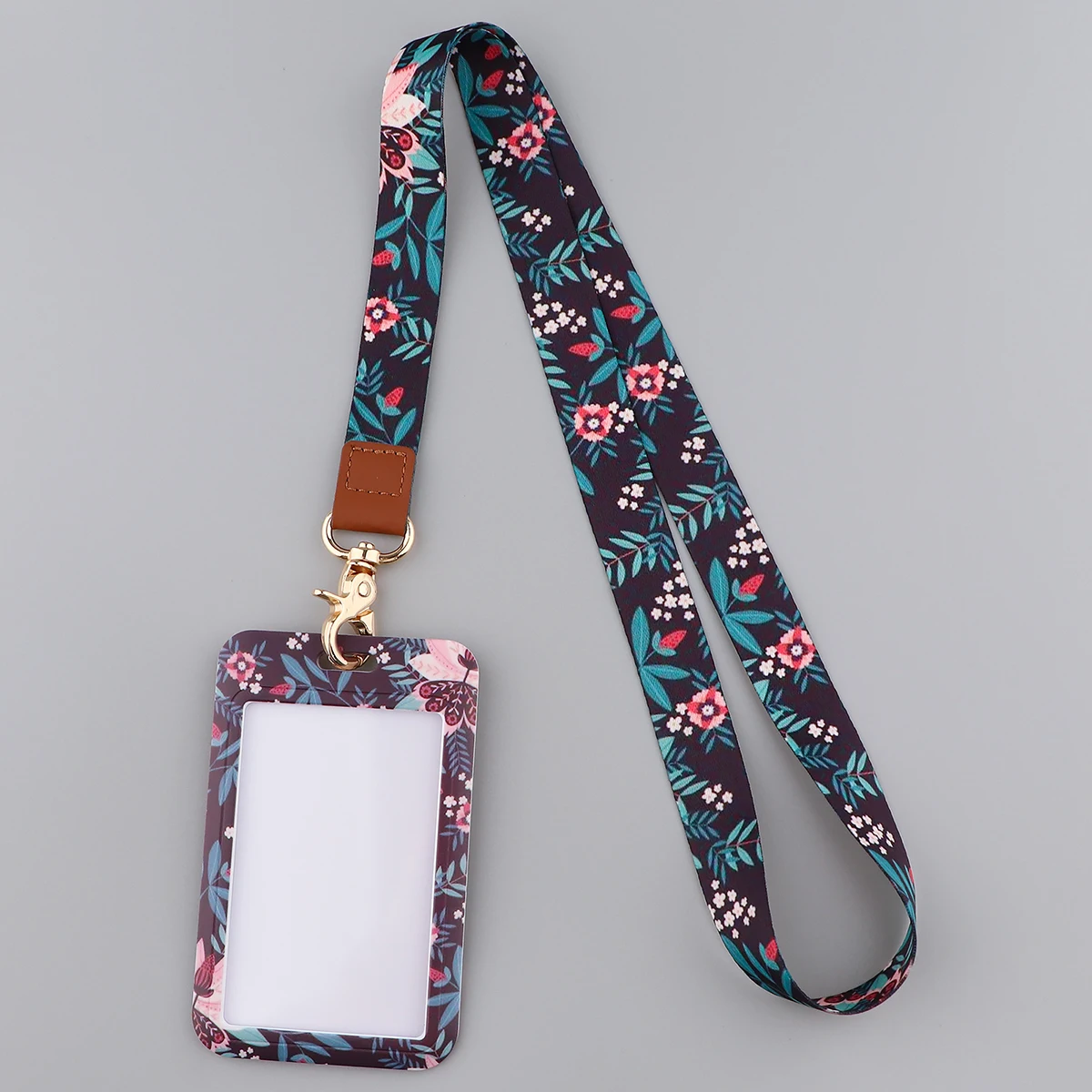 Cordini per tracolla con foglie piccole per chiavi Carta d'identità Cinghie per cellulare da palestra Porta badge USB Telefono fai da te Corda per appendere Fiori Cordino