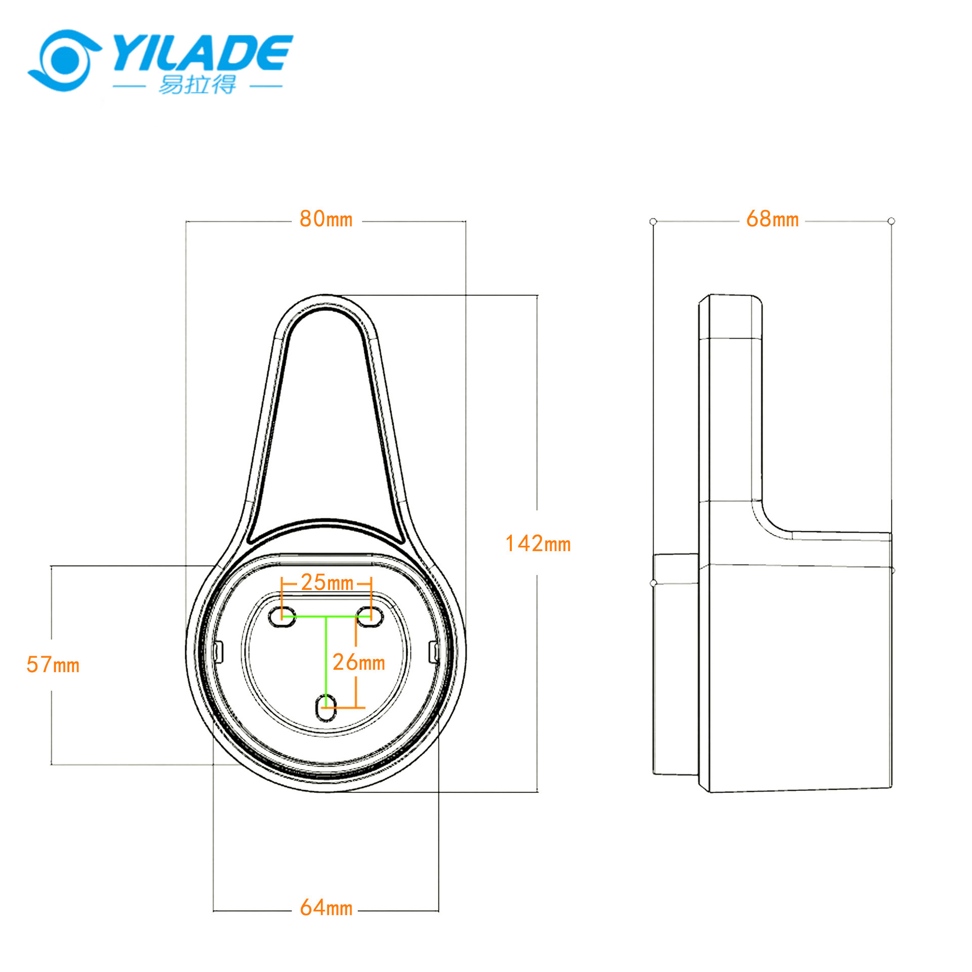 YILADE EV 充電ケーブルホルダー SAEj1772 タイプ 1/タイプ 2/テスラ/GBT 壁掛け電気自動車充電器コネクタノズルホルスター