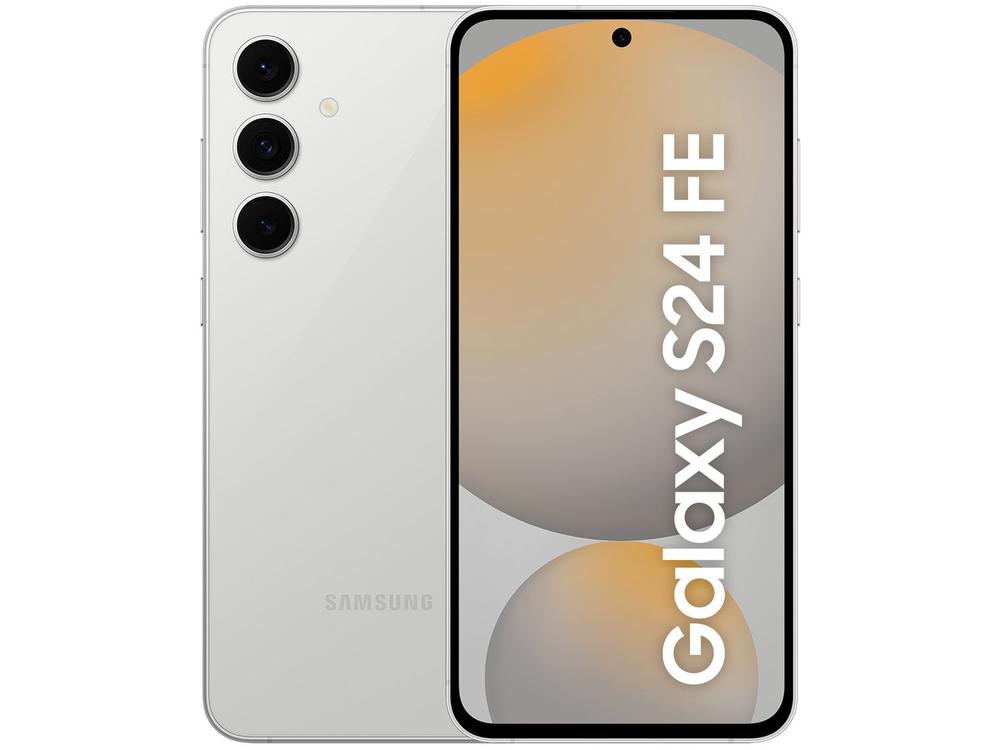 Smartphone Samsung Galaxy S24 FE 128GB Cinza 5G 8GB RAM 6,7" Câm. Tripla + Selfie 10MP