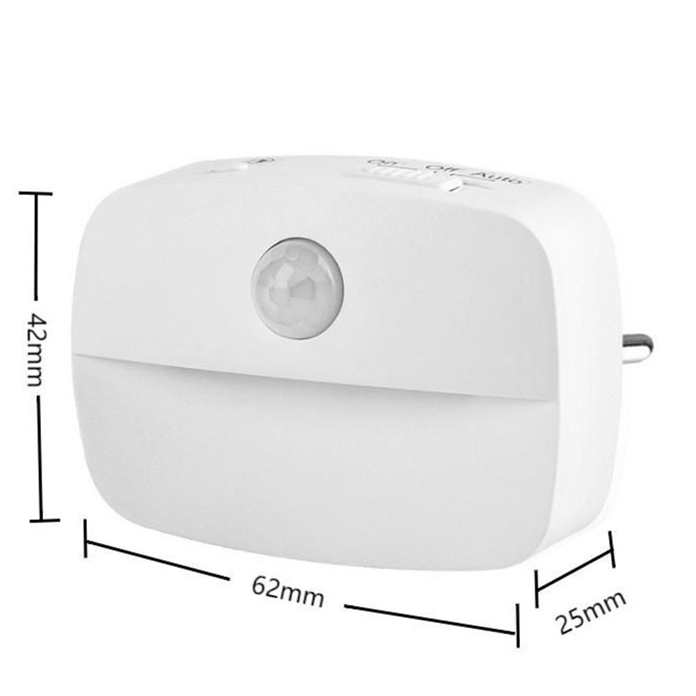 Motion Sensor Induction Light Wireless Battery Operated Mini LED Night Light Energy Saving EU US Plug Bedside Night Lamp