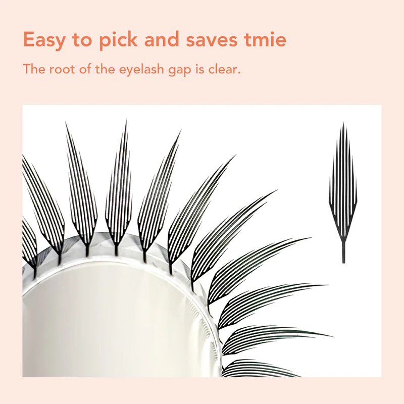 DIYDAY การ์ตูน Spire Eyelash Extension Premade มังงะขนตาปลอม Super Soft Light Feather-Feeling อะนิเมะ Lashes สําหรับเครื่องมือแต่งหน้า