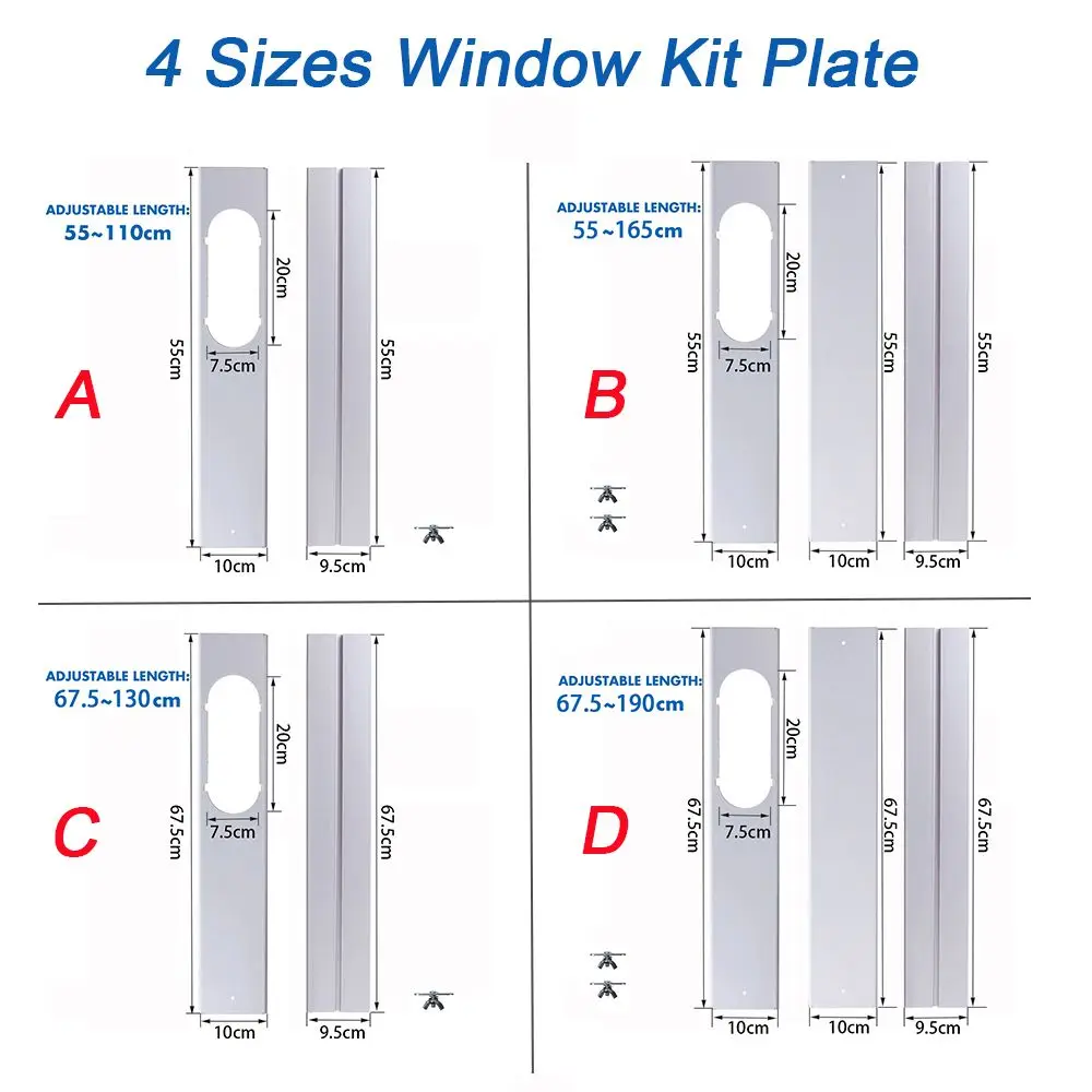 Neueste tragbare Fenster Kit Gleit platte einstellbare Adapter Windschutz scheibe Auspuffs ch lauch Rohr verbinder Klimaanlage Zubehör