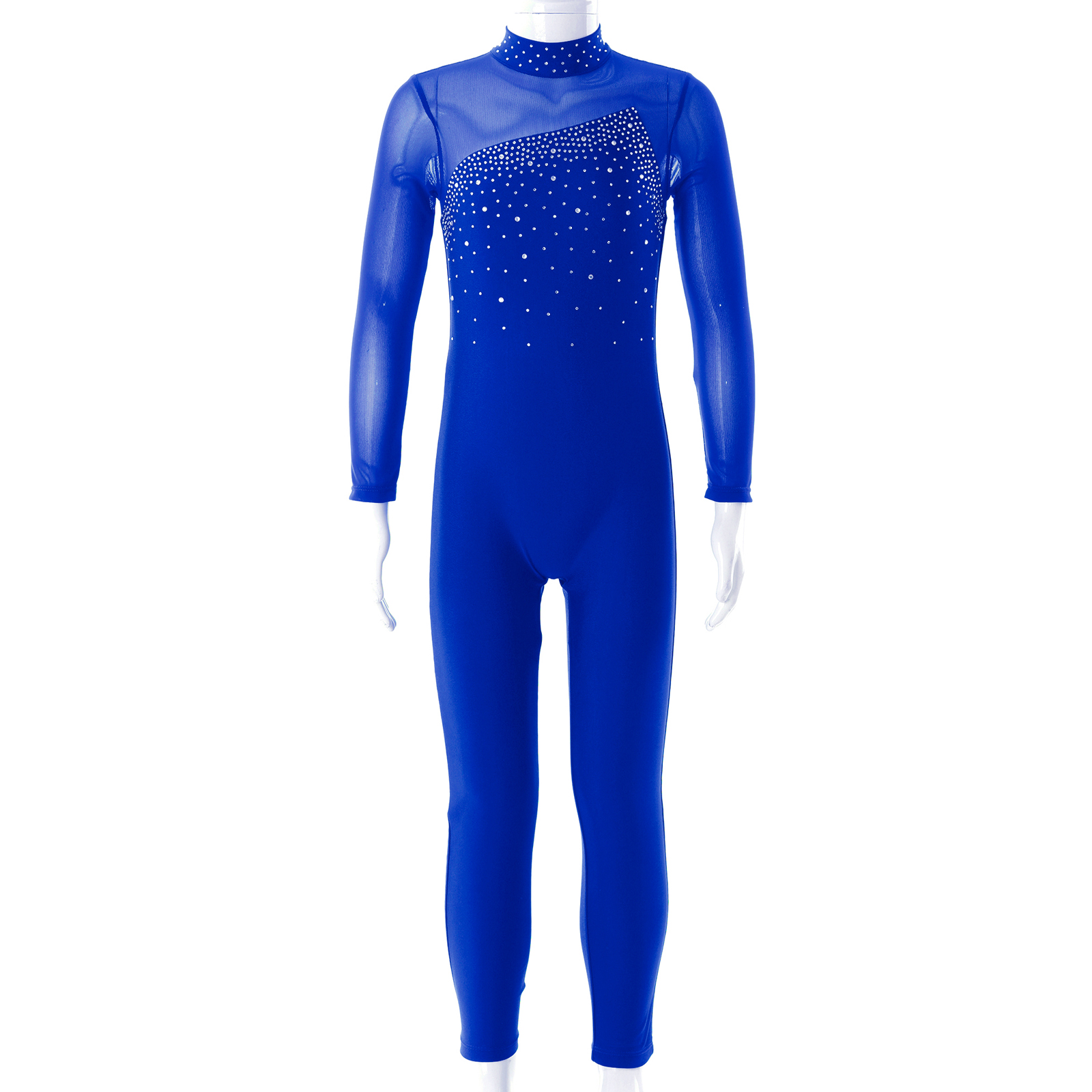Corpo inteiro ballet dança wear crianças menina acrobacias ginástica collant oco volta glitter strass patinação bodysuit macacão
