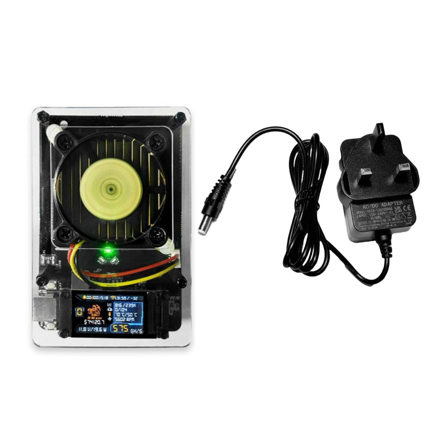 NMAxe NMMiner Offizielles Entwicklungsboard BM1366 Wi-Fi Bluetooth Unterstützung NMMiner Controller 500GH/S 1,14 Zoll IPS-Bildschirm