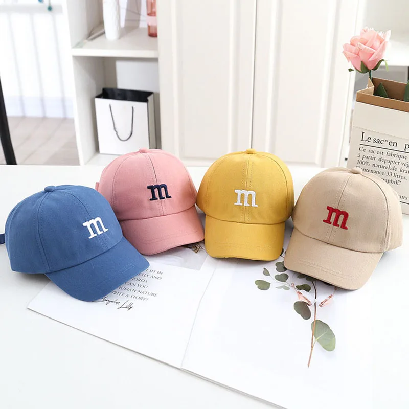 Sombrero de verano para bebé, gorra de béisbol para niños, sombreros para niñas y niños, sombrero para el sol para bebé, gorras con letras bordadas de Hip Hop M de 0 a 4 años