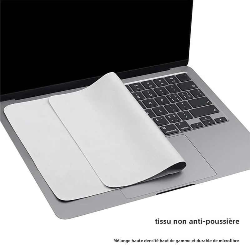 Pour MacBook Pro 13/15/16 pouces microfibre anti-poussière écran d'ordinateur portable chiffon de nettoyage protection cahier paume clavier couverture couverture