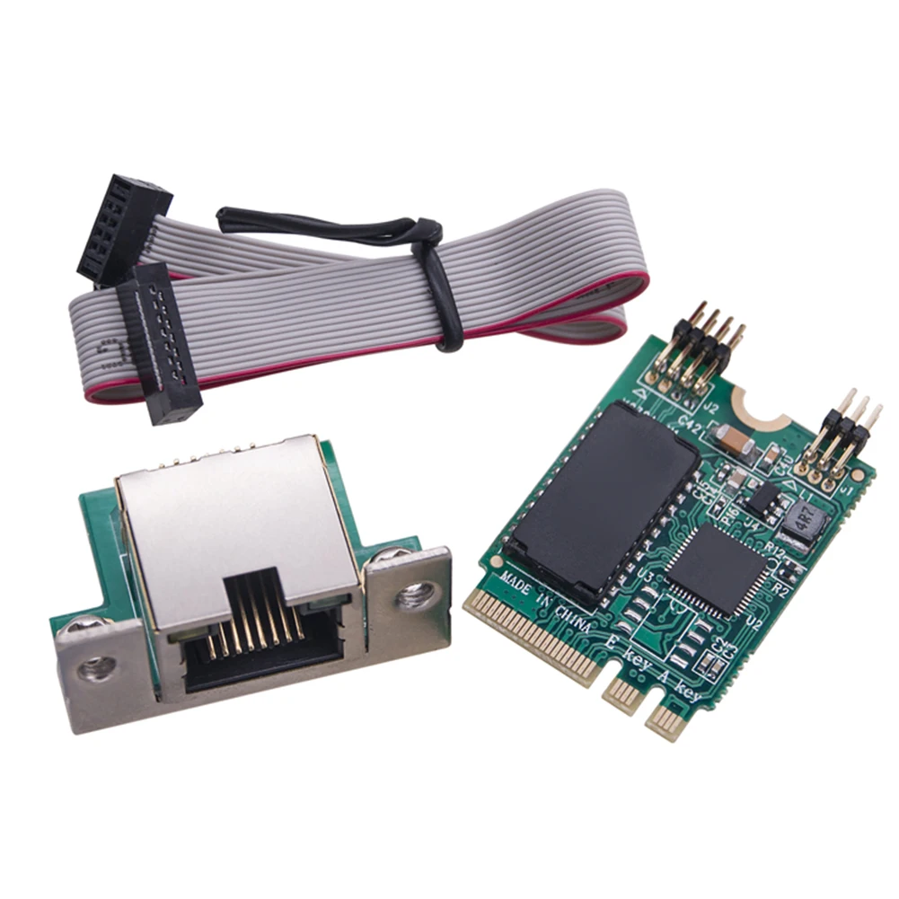 Adaptador de rede M2 RJ45 RTL8125BG Chip M.2 Gigabit Ethernet Placa de rede 2.5G/1000/100Mbps PCIE Bus Placa de rede