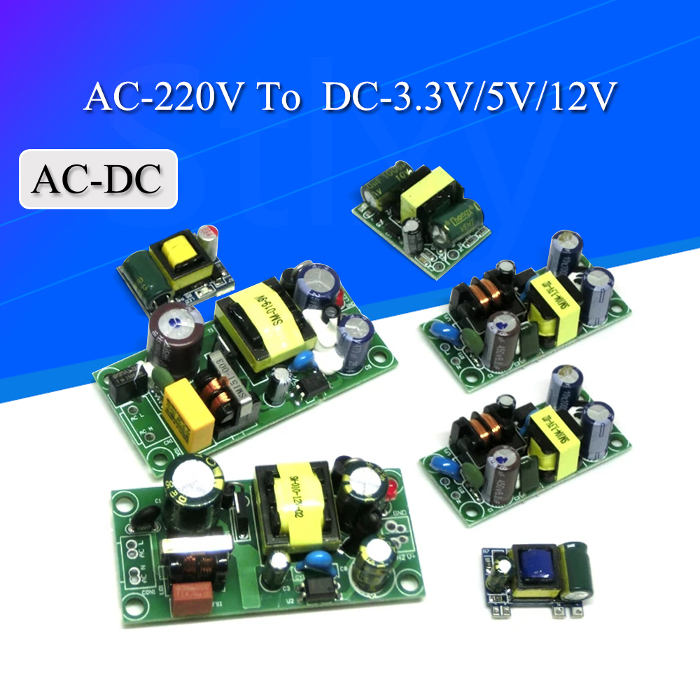 Прецизионный понижающий преобразователь AC-DC 3,3 В/5 В/12 В переменного тока 220 В в 5 В постоянного тока, понижающий трансформатор, модуль питания 1 А, 12 Вт