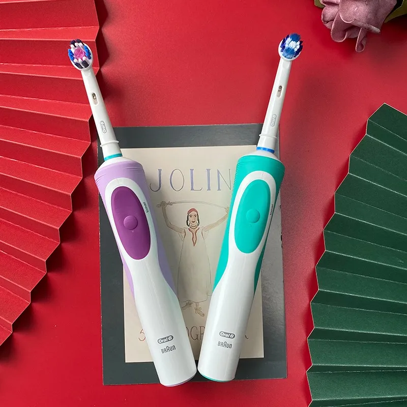 Oral B Bàn Chải Đánh Răng Điện D12 Quay Sức Sống Thông Minh Răng Bàn Chải Cảm Ứng Sạc Thay Thế Đầu Bàn Chải Khác 4 Nạp Lại + Tặng Kèm Hộp