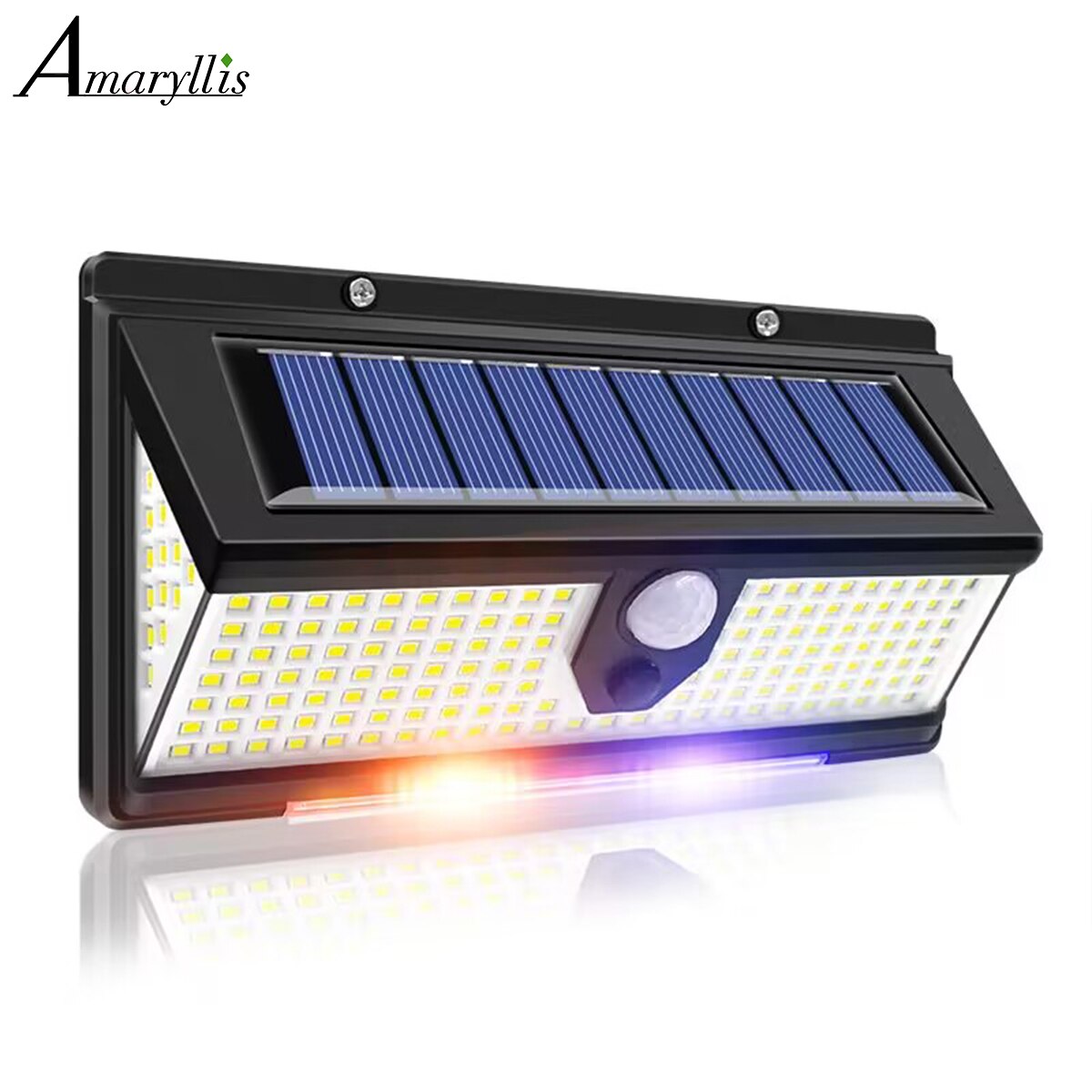 190led solar led licht outdoor garten dekoration wand lampe mit 4 modus ip65 wasserdicht solar bewegungs sensor licht für hoftür