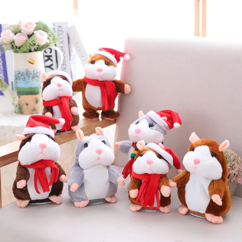 น่ารักพูดคุยหนูแฮมสเตอร์พูด Talk เสียงบันทึกซ้ําตุ๊กตาสัตว์ Kawaii Talking หนูแฮมสเตอร์เมาส์ของเล่นสําหรับของขวัญเด็ก