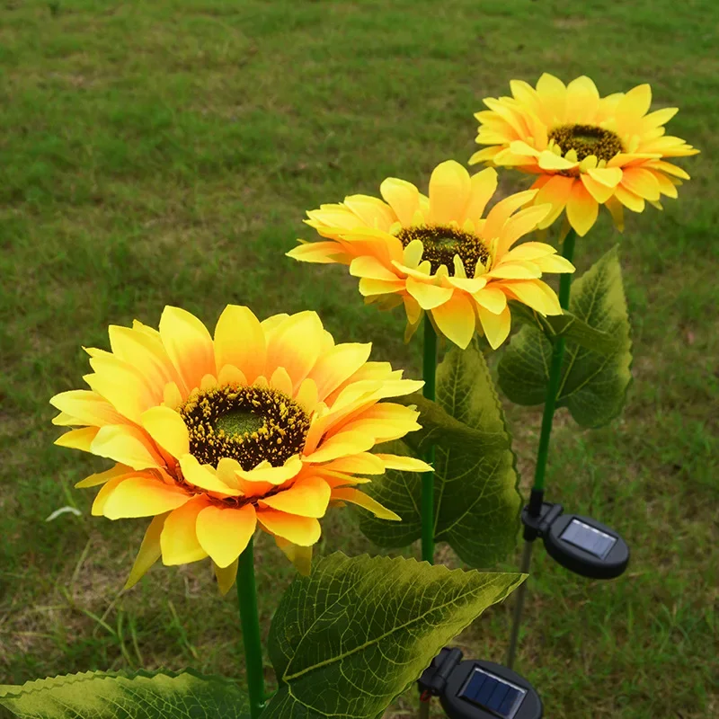 LED Solar Zonnebloem Outdoor Gazon Licht IP65 Waterdicht Pathway Yard Bruiloft Vakantie Tuin Decoratie Solar Bloemen Lamp