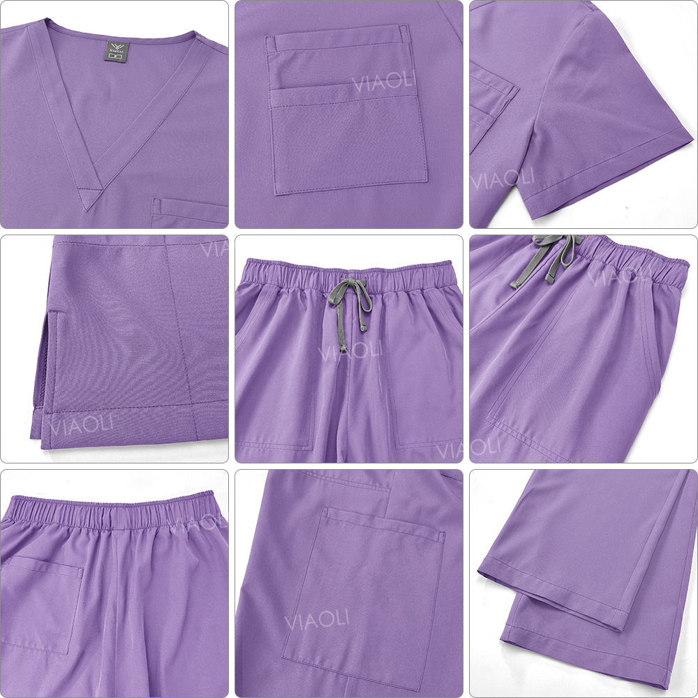 Scrub uniforme medica Scrub da lavoro ospedaliero Set Uniformi per scrub infermieristico all'ingrosso Abiti da lavoro per cliniche di farmacia sanitaria per donne