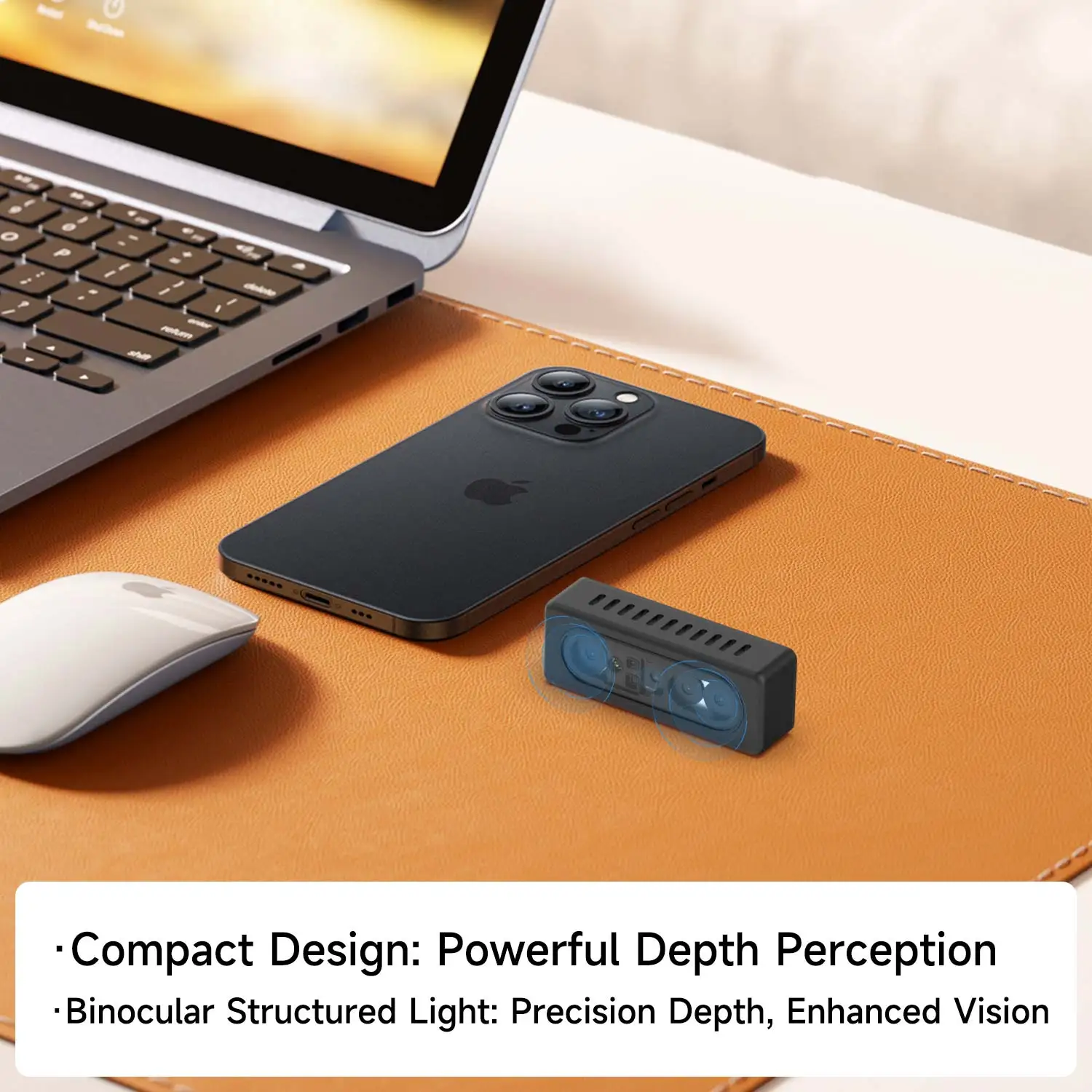 Câmera de profundidade AI VIEW com luz estruturada binocular Faixa de medição de câmera 3D 2,5 M para robô ROS reconhecimento visual tamanho pequeno