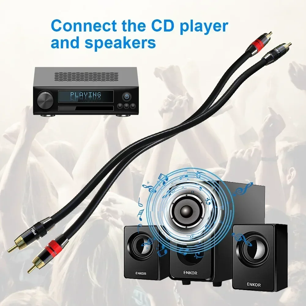 Коаксиальный цифровой аудиокабель RAC SPDIF RCA-кабель RCA Аудио-видео штекер для DVD-проектора ТВ Усилитель динамиков 0,5 м 1 м 2 м 3 м 5 м