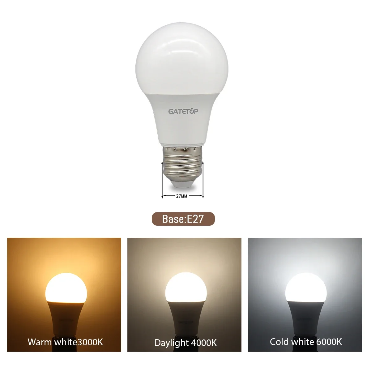 10 ピース/ロット LED 電球 E27 AC 110 V 220 V 3 ワット 8 ワット 9 ワット 12 ワット 15 ワット 18 ワット 20 ワット 24 ワット LED A60 G45 ランプ節約コールドウォームホワイト電球家庭用ライト