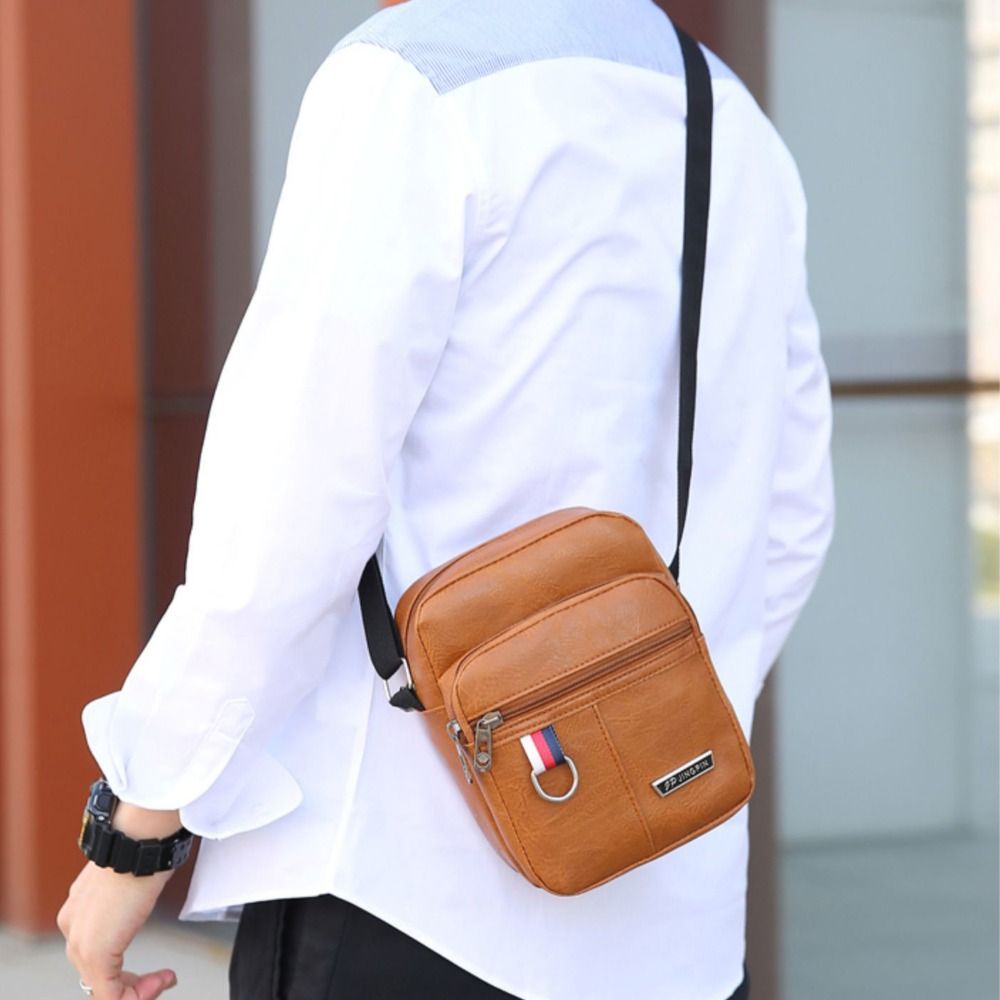 Mode PU Leder männer Tasche Casual Wasserdichte Große Kapazität Schulter Messenger Taschen Braun Schwarz Handtasche Multifunktionale