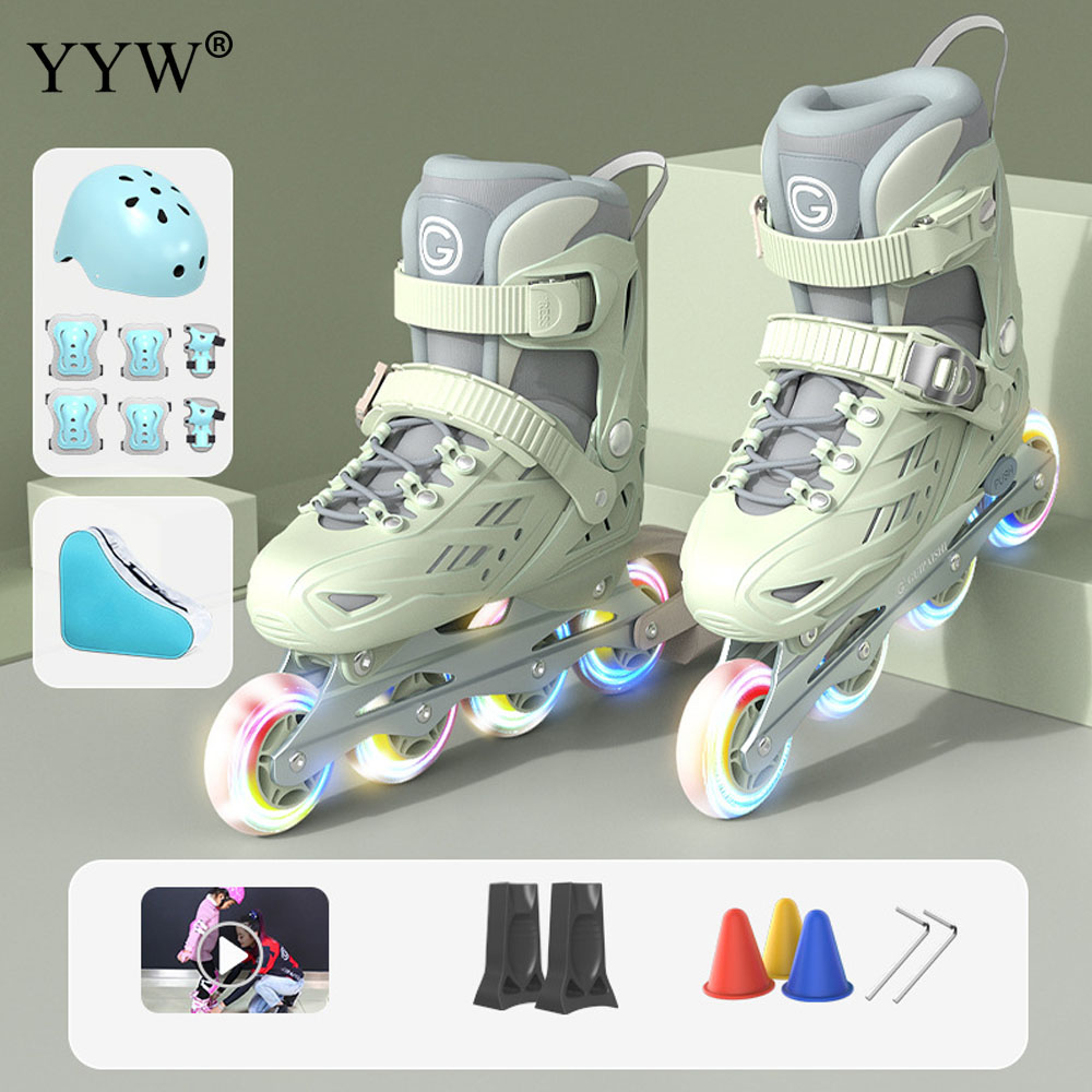 ​ Professional อินไลน์ Roller Skates ชายหญิงเด็กรองเท้าสเก็ตความเร็วกลางแจ้งสเก็ต 4 ล้อรองเท้าผ้าใบฟรีสไตล์รองเท้าผ้าใบ