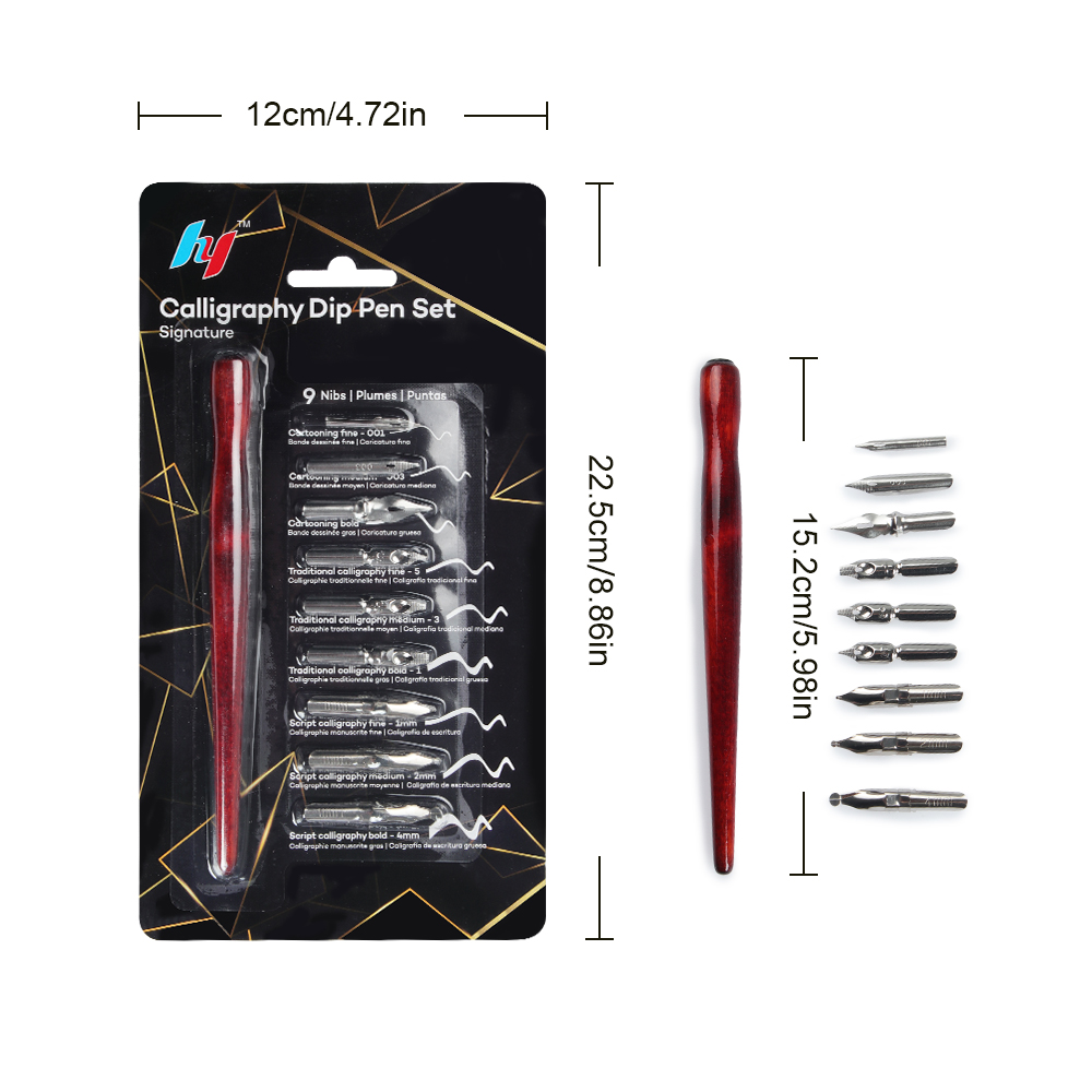 シーマアート 9個入り ペン先+1本 ペンホルダーつけペンセット漫画アニメーションレタリングアート描画多機能ペンその他