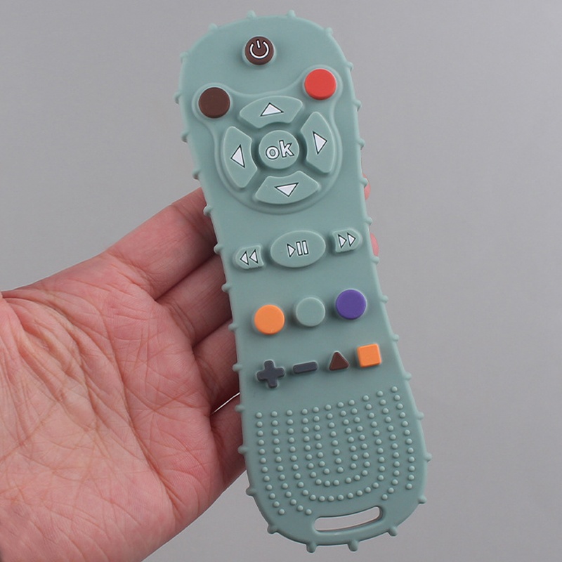 1pcs Baby Remote Control Teether Silicone Baby Anti-Eating Gloves Pacifier Bracelet Teething Stick Biting Toys