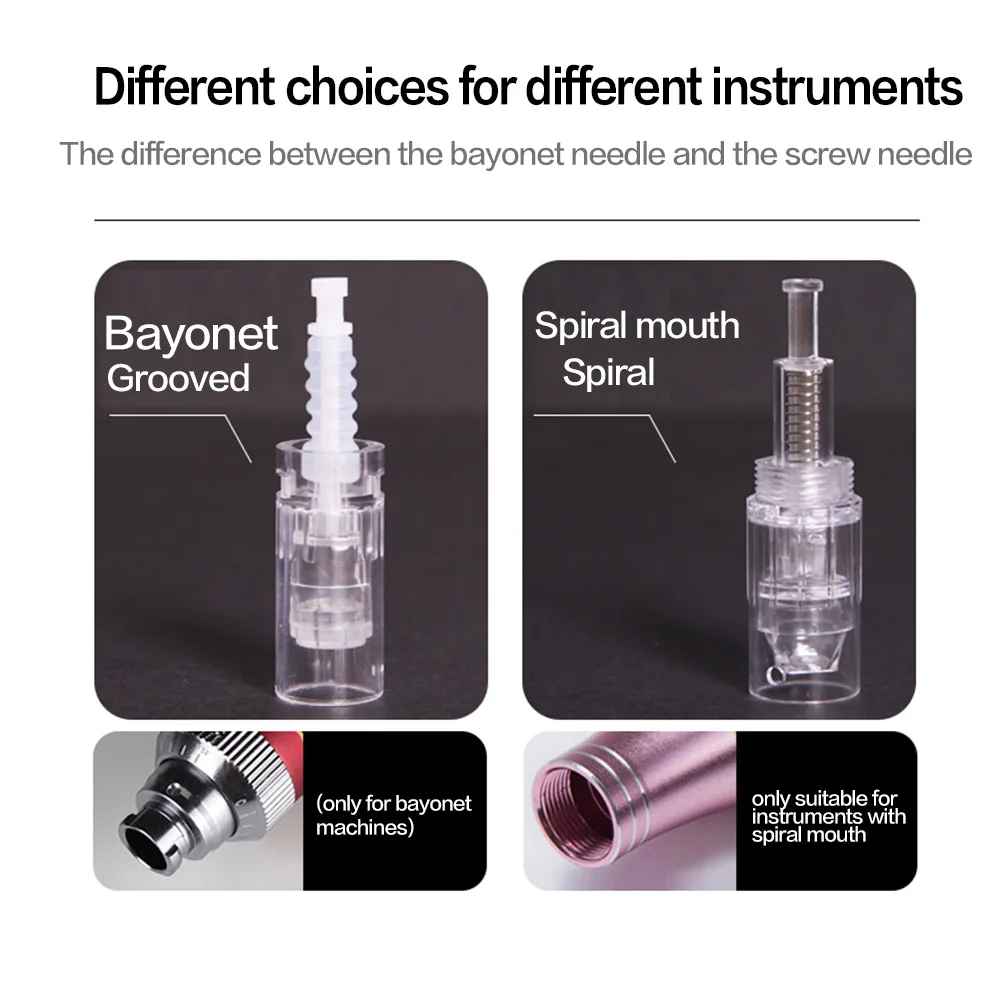 Screw Microneedling Cartridge DermaPen 10pcs Professional Dermapen Mesotherapy Needle MTS Microneedle Drag Nano Cartridge Bbglow