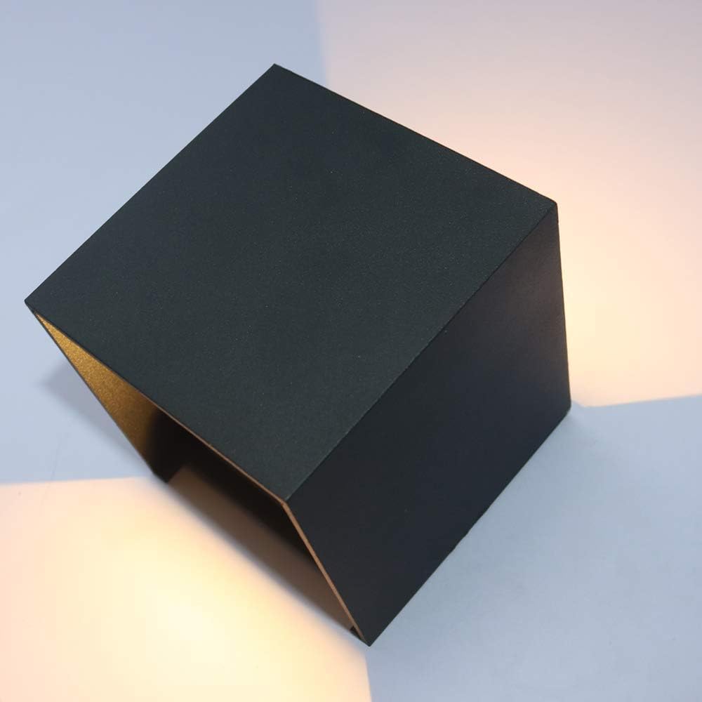 LED-Wandleuchten, 7 W, kaltweiß, warmweiß, wasserdicht, für den Außenbereich, moderne nordische quadratische Wandleuchten für Innengarten, Korridore