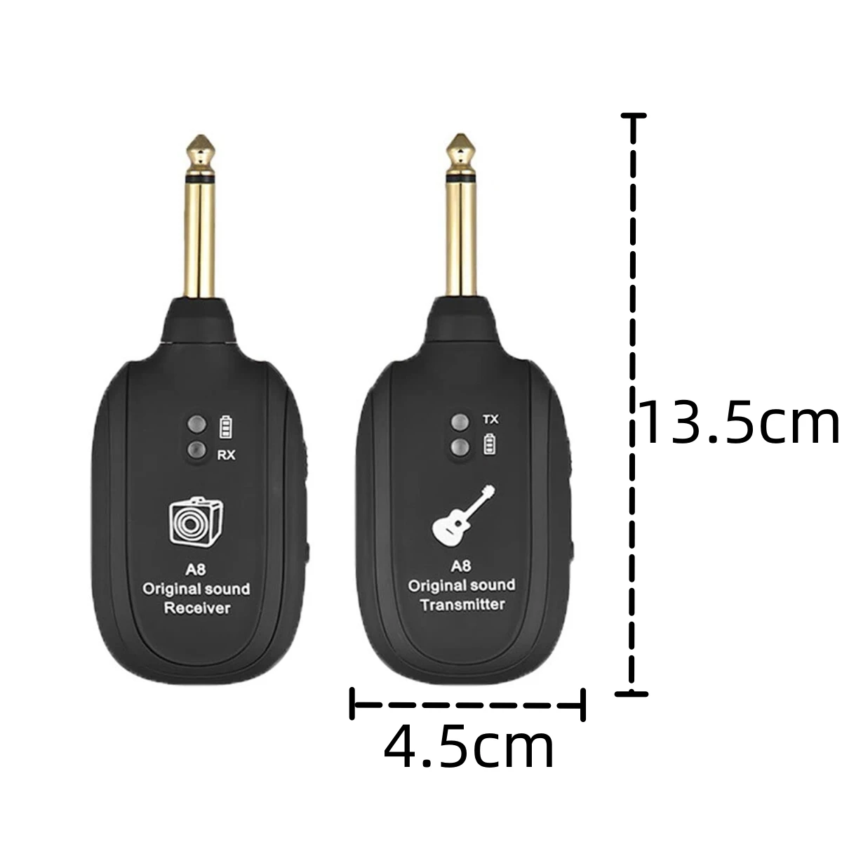 Wireless Guitar System Construído em 4 Canais Transmissor de Guitarra Sem Fio Receptor para Guitarra Elétrica Violino Baixo
