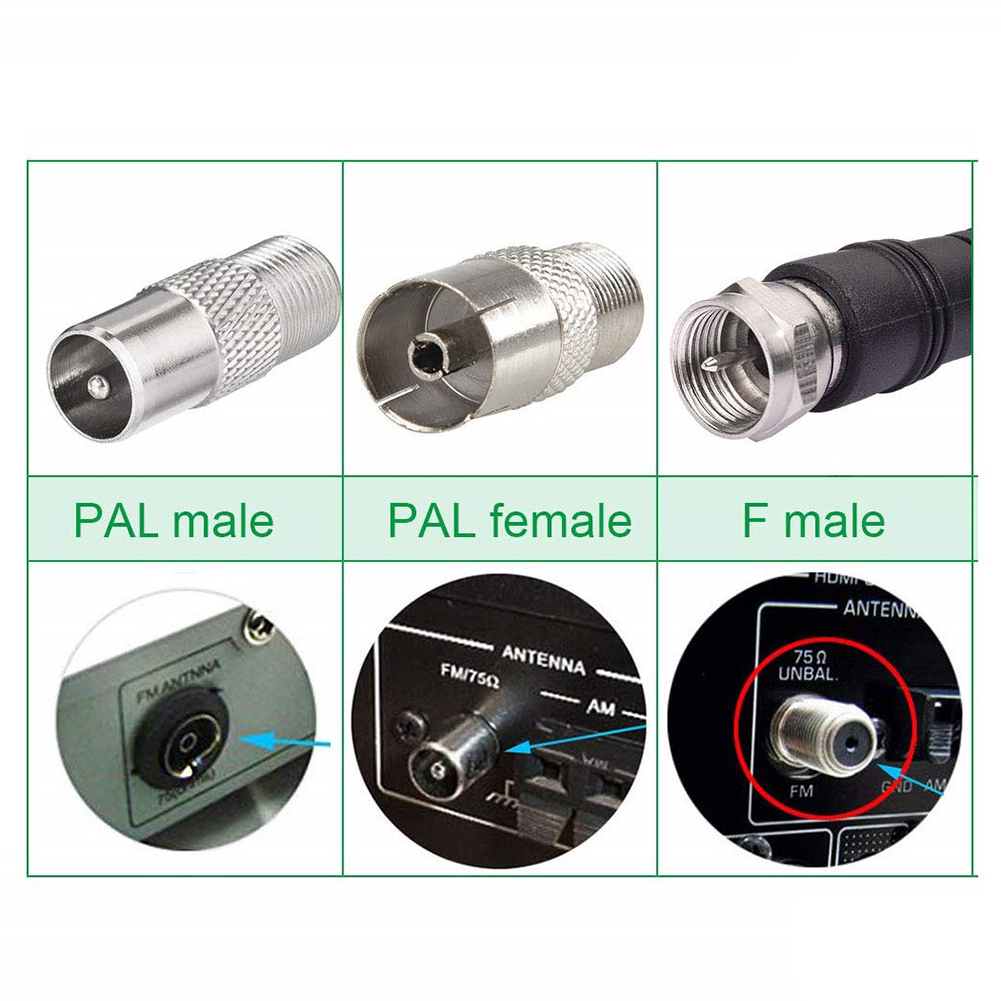 High Gains FM Telescopic Antennas with 3 Adapter DAB FM Antennas 75 Ohm DAB Radio Replacement Antenna for Home Stereo Receiver