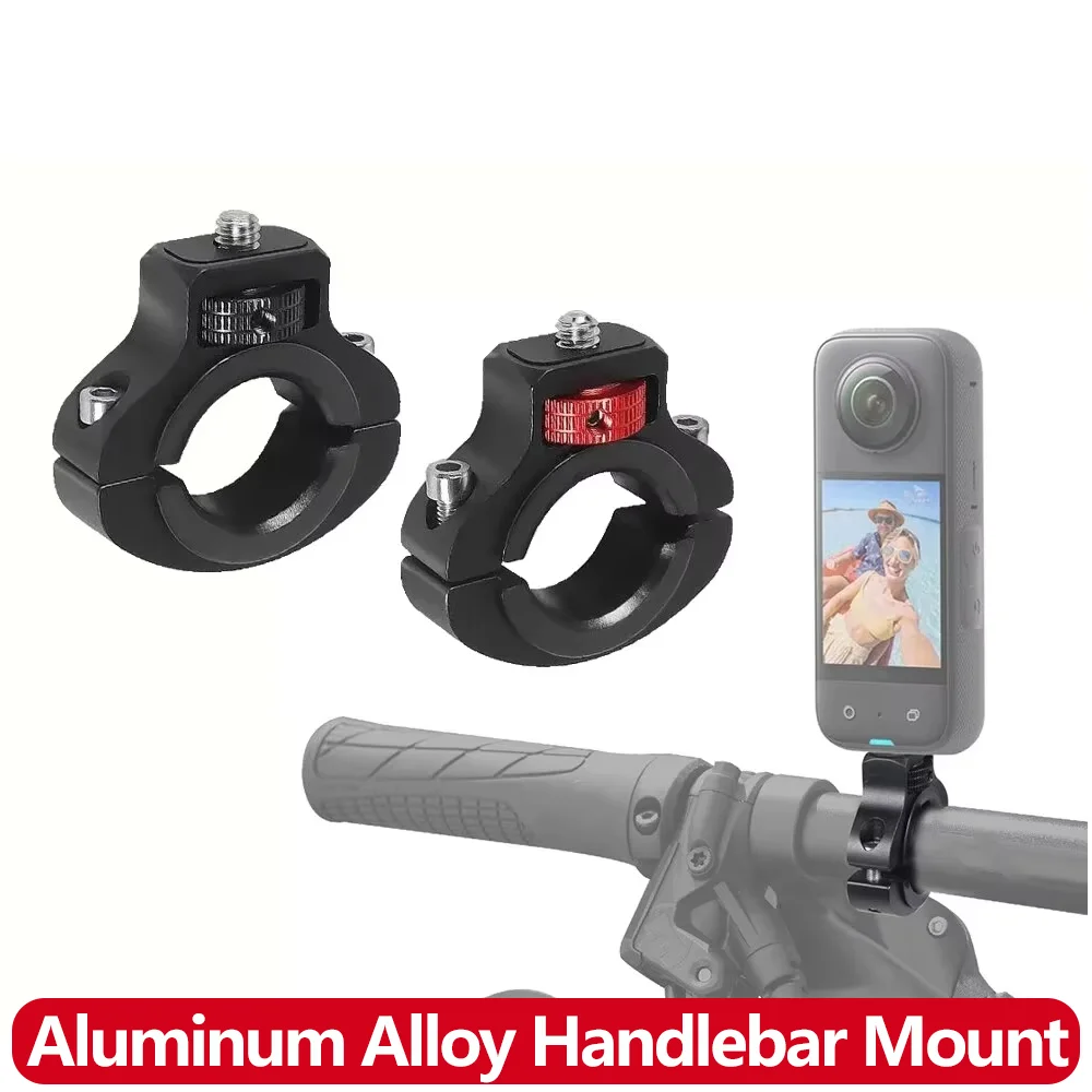 Soporte para manillar de bicicleta de aleación de aluminio, soporte para motocicleta para Gopro 13 12 11 10 9 8 SJCAM AKASO Insta360 DJI Osmo, cámaras de acción