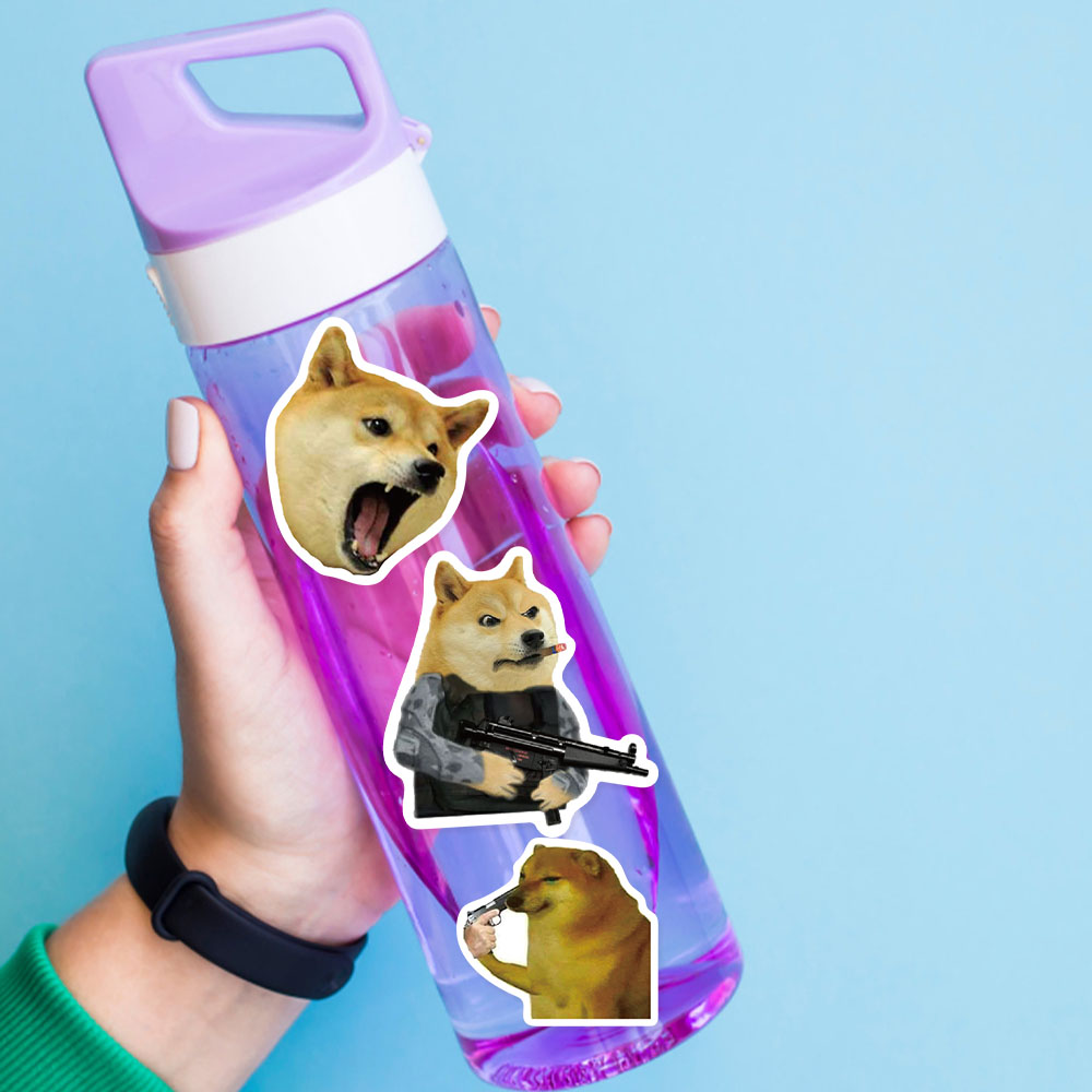 10/50 pçs engraçado cão meme adesivos decalques crianças brinquedos portátil telefone motocicleta bagagem carro geladeira guitarra bicicleta adesivo à prova dwaterproof água