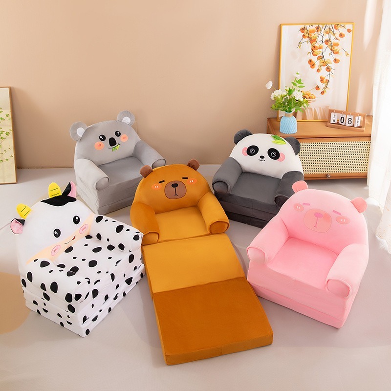 New children's folding sofa kindergarten boys and girls seat stool baby lazy sleeping sofa dismantling and washing logo