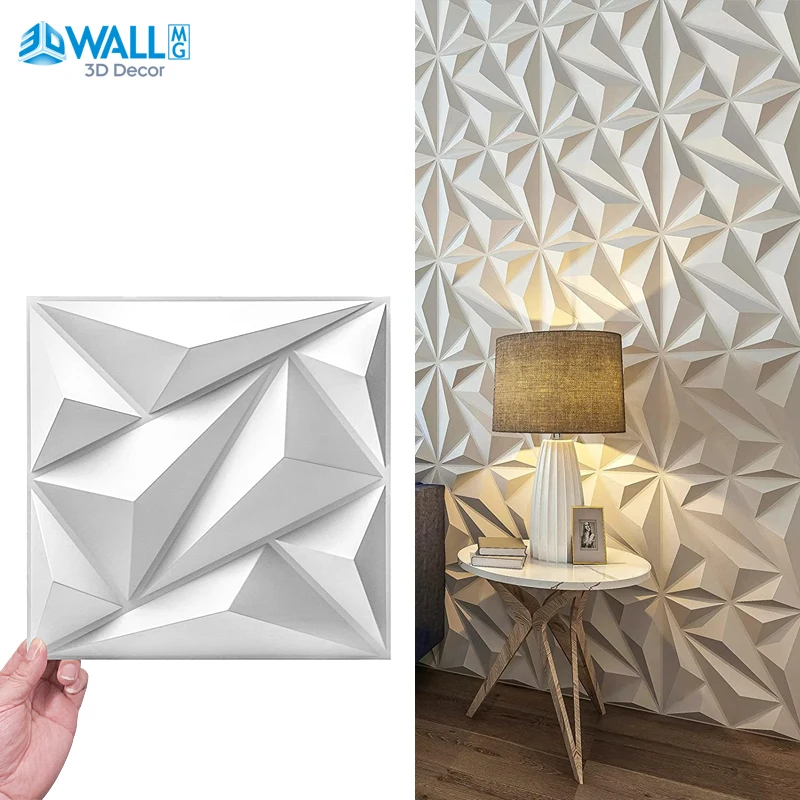 30x30 ซม.3D Art Wall แผงพื้นหลังตกแต่งภายนอก 3D แกะสลักนูน 3D Wa Pearlescent สีสันงานแต่งงานตกแต่งวอลล์เปเปอร์