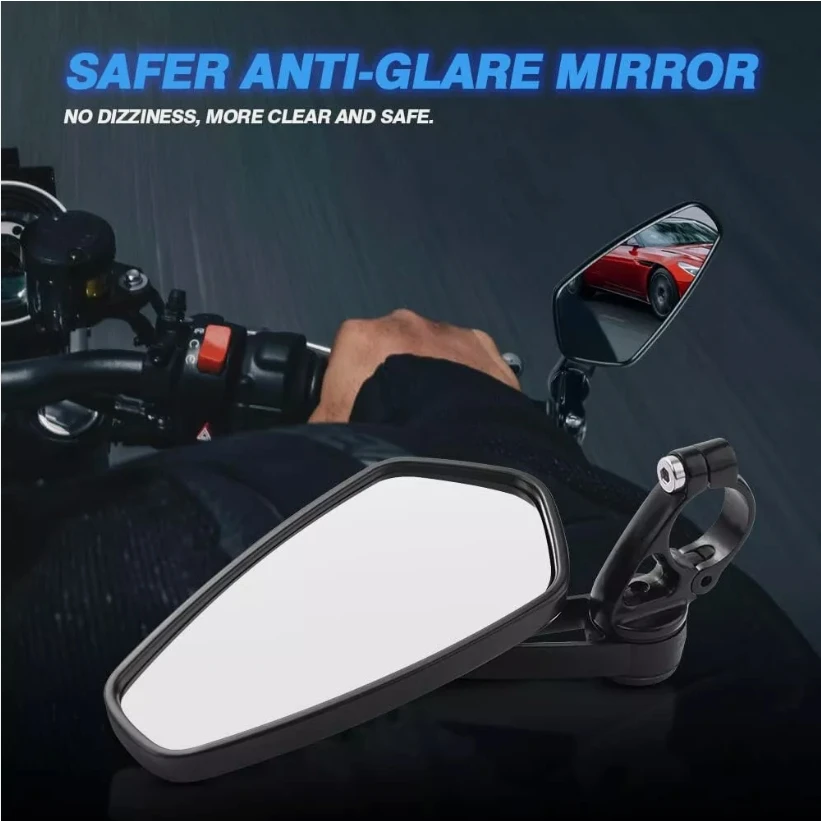 1Pair Motorcycle Handle Bar End Mirror For Yamaha MT09 MT03 MT125 900 Tracer Motorcycle Side Mirrors Replacement Parts