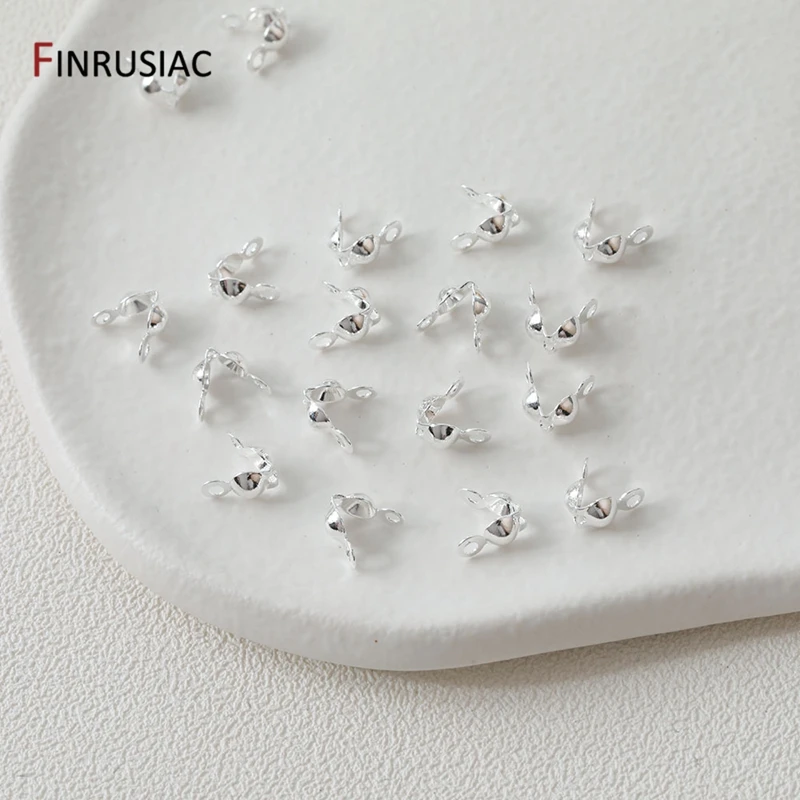 3Mm/4Mm Calotte Lọn Uốn Đính Hạt Đầu Nút Thắt Bao Tiếp Tế Cho Trang Sức Mạ Vàng 14K Cổng Kết Nối Kẹp khóa Phụ Kiện Thành Phần