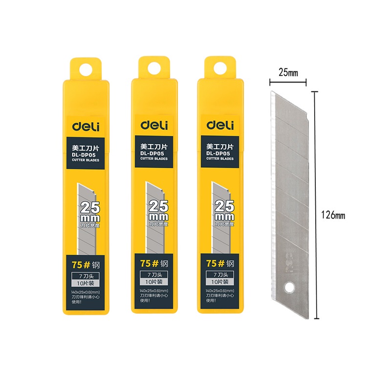 Deli Blade Universal Replacement Utility Knife Blade нож Stationery 9mm/18mm/25mm/T Head/Bull Horn Suitable for Various Knife