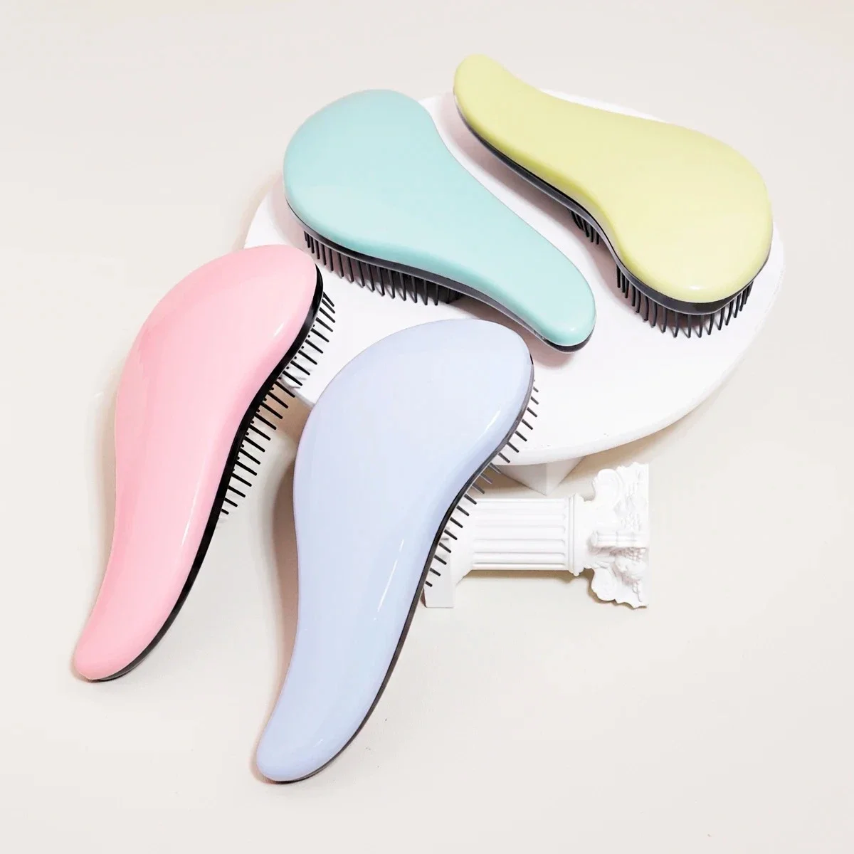 Cepillo de masaje antiestático, cepillo de masaje para ducha, cepillo de pelo húmedo y rizado, herramienta de peluquería para salón