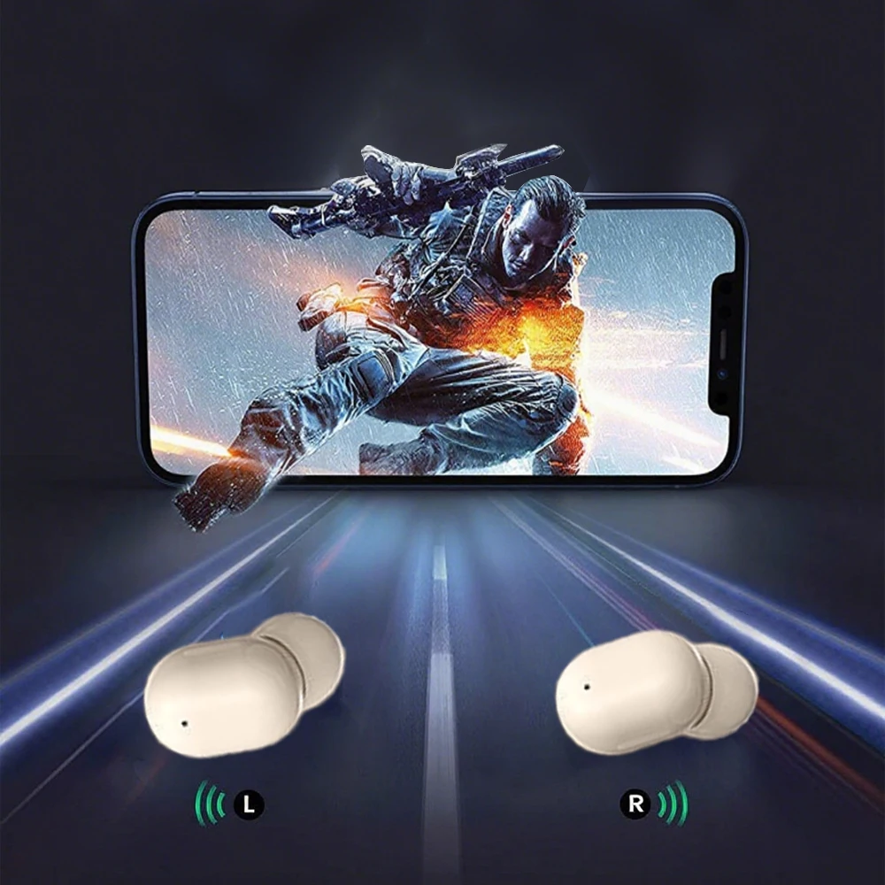 Mini cuffie invisibili TWS Bluetooth 5.3 Auricolari Wireless Heasets HIFI Stereo Auricolari con riduzione del rumore per iPhone Xiaomi