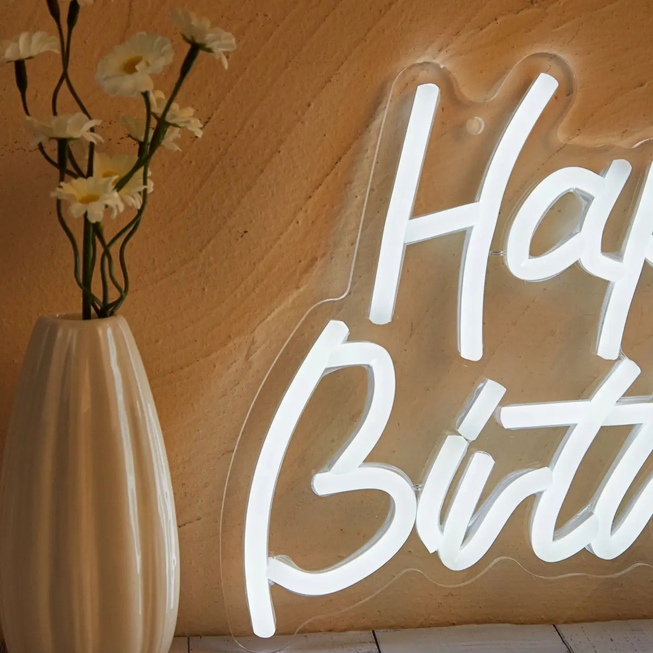 Chi-buy LED 네온 생일 축하 USB 전원 네온 사인 야간 조명 3D 벽 예술 침실 거실 장식 램프 표지판