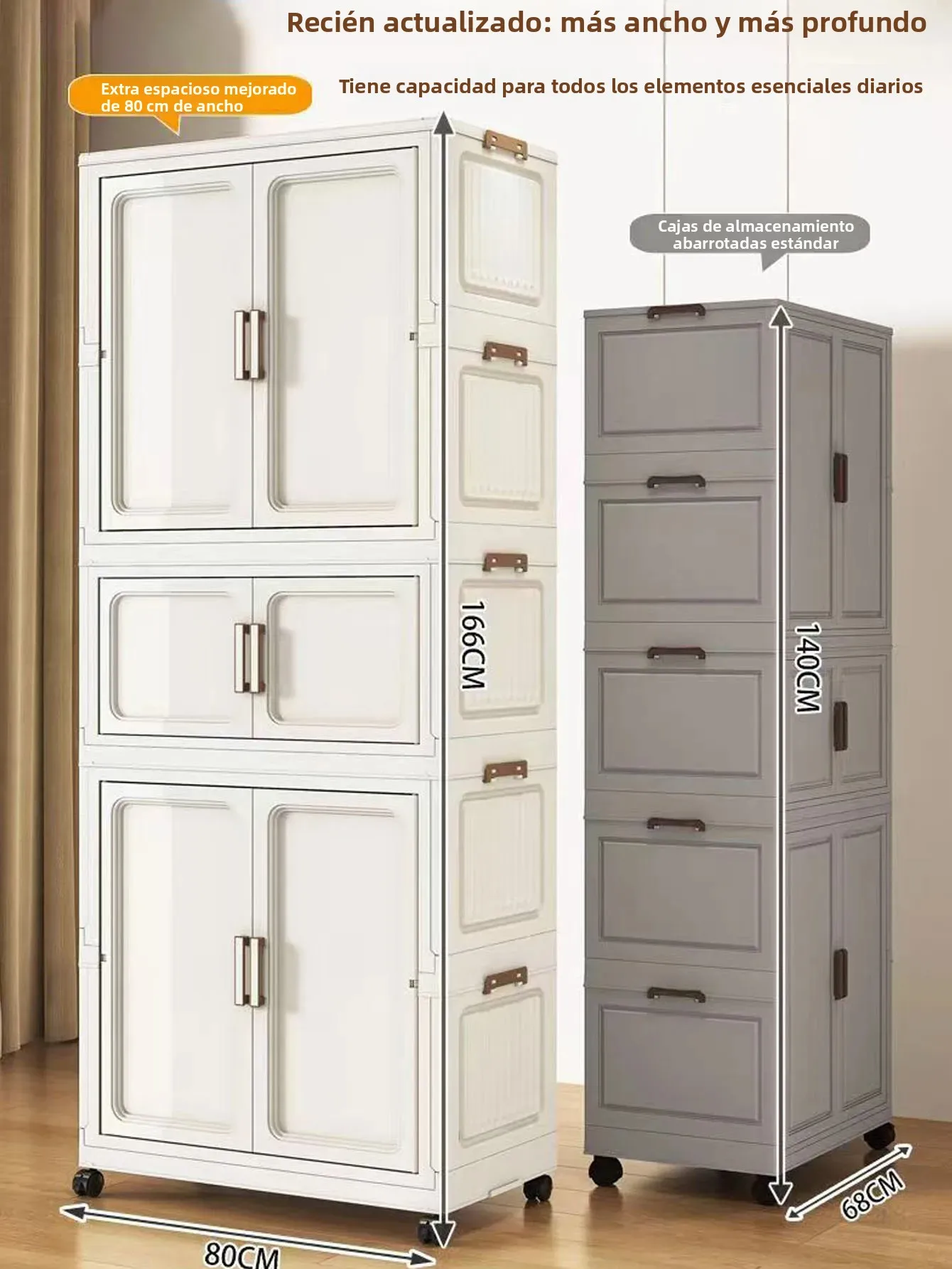 Gabinete de almacenamiento plegable Organizador de armario multiescena - Solución de organización del hogar
