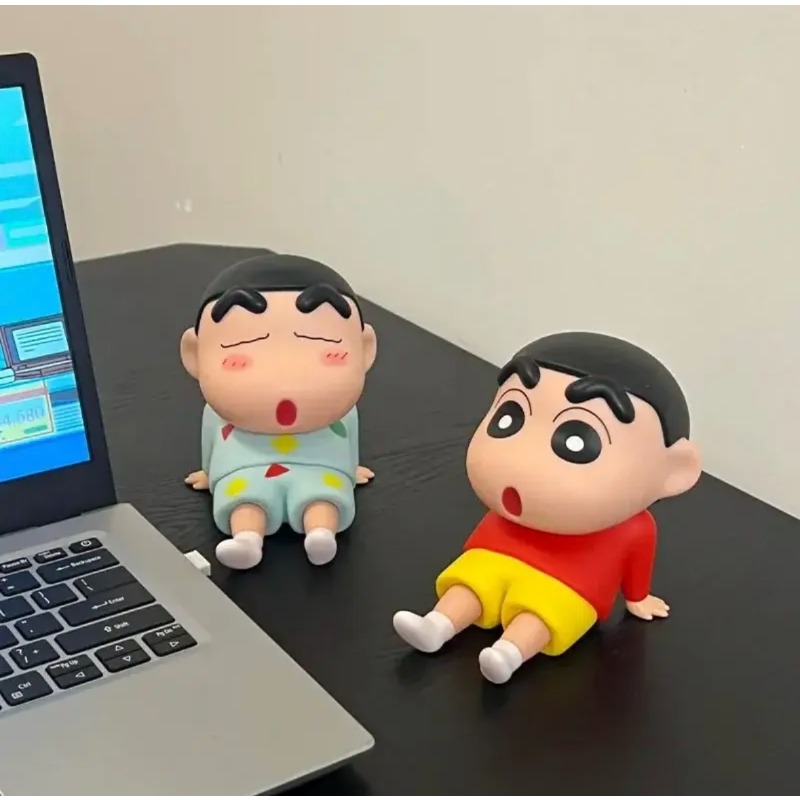 Anime Crayon Shin-Chan Handy Halter Desktop Ornamente Action-figuren Modell Statue puppe Spielzeug Geschenke