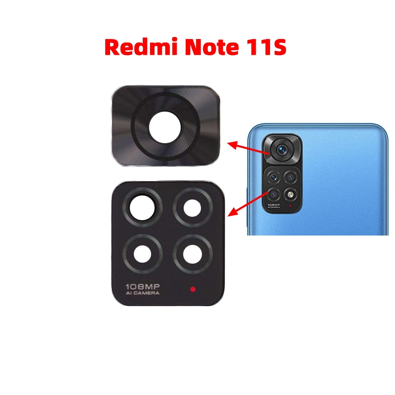 Lente de câmera de vidro para xiaomi redmi note 11, 11s, 11 pro 4g/5g, lente de vidro traseira, peças de smartphone