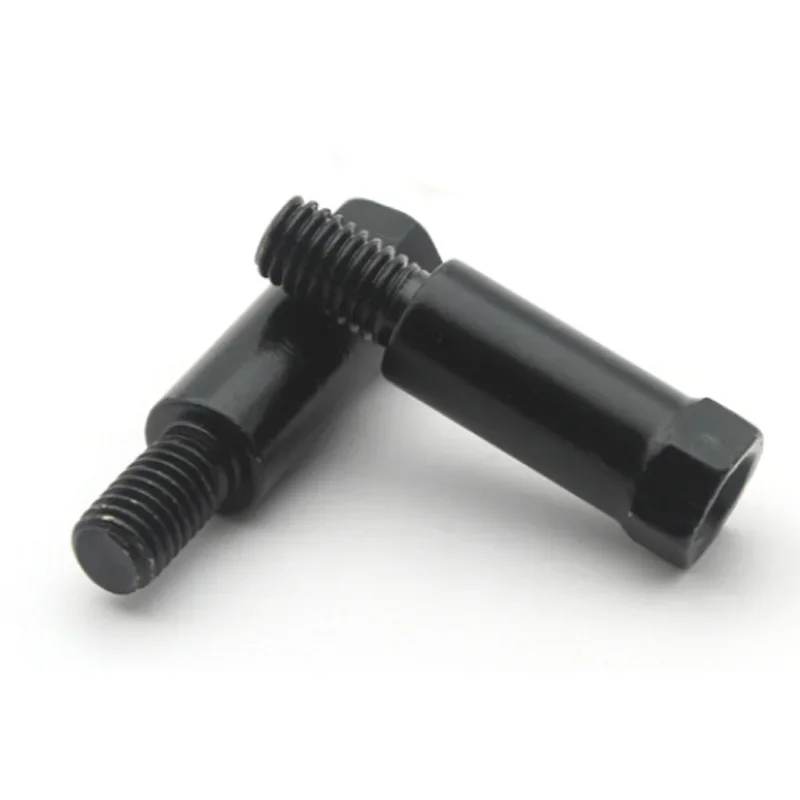1 Pair Longer Black Silver Motorcycle Rear Mirror Adapters M8 8mm Clockwise Anti-clockwise Right Left Hand Thread Changing Screw