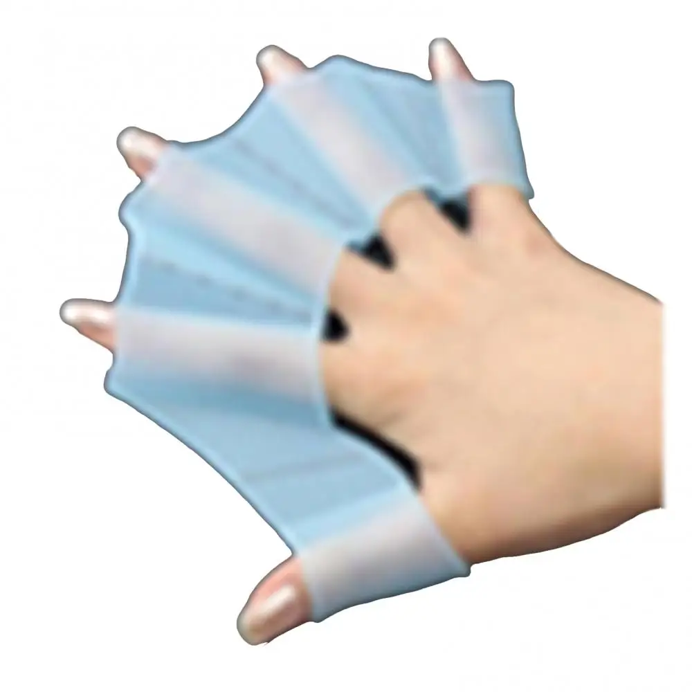 กบประเภทว่ายน้ําถุงมือพังผืดซิลิโคน Girdles ว่ายน้ํามือ Fins Flippers Finger Webbed ถุงมือ Paddle กีฬาทางน้ํา