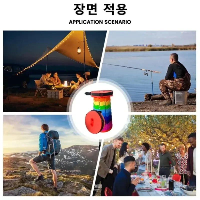 2025 Upgraded Portable Foldable Folding Stool Retractable Folding Camping Stool Suitable* For Adults Outdoor+ Fishing Gardening