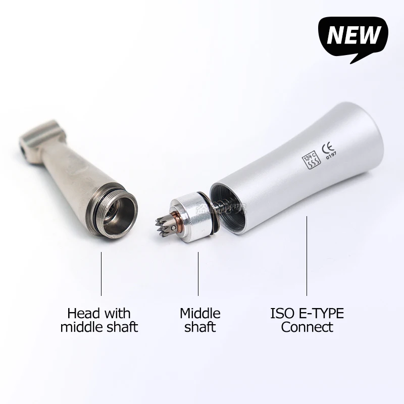 FX สไตล์ความเร็วช้า Handpiece PUSH ปุ่มอัตราส่วน 1:1 Contra ANGLE พร้อมลูกปืนขัดเครื่องมือทันตแพทย์