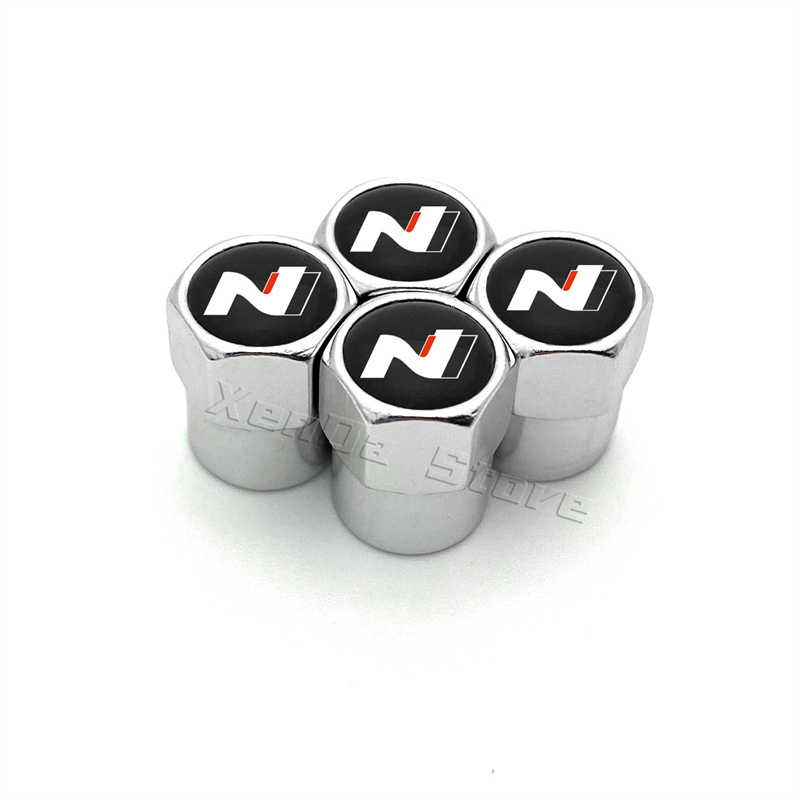 Tapas de válvula de aire para vástago de neumático de rueda de línea N de coche, cubiertas para Hyundai i10 i20 i30 NLine Sonata Tucson Azera Elantra Veloster Kona Santa