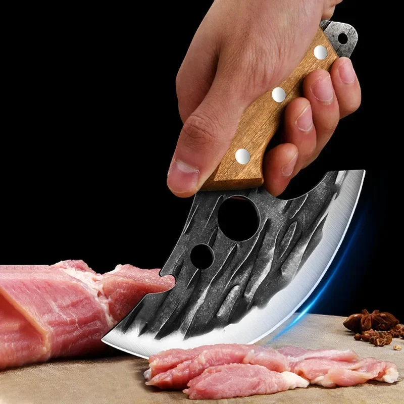 2025new Outdoor Pick Bones Coltello dedicato Coltello da taglio per carne forgiato a mano Coltello professionale per vendita di carne per macellazione