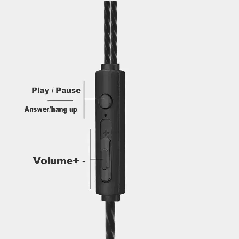 Auscultadores com fio com microfone, auriculares intra-auriculares, auriculares estéreo de alta fidelidade graves, auriculares desportivos, controlo em linha para telefones, 3,5mm