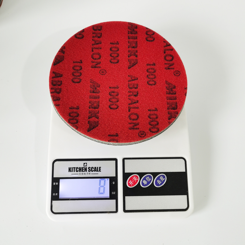 정품 레드 파인 그라인딩 스폰지 연마 사포, MIRKA 에머리 천, P500, P600, P1000, P2000, P3000, P4000, 150mm, 6 인치